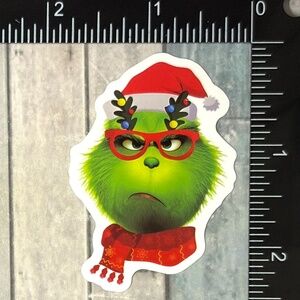 🌀10/$10🌀 Mean One Grinch Christmas Reusable Waterproof Vinyl Sticker
